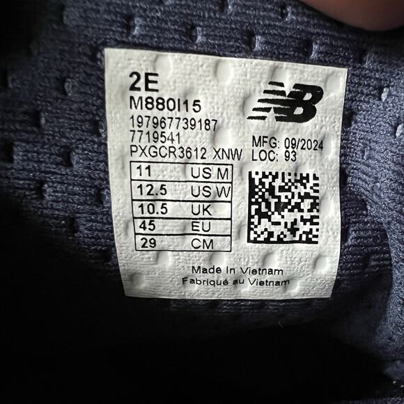 New Balance Fresh Foam X 880 V15 2E Blue Road Running Shoes Sneakers Mens 11 2E - Picture 2 of 16